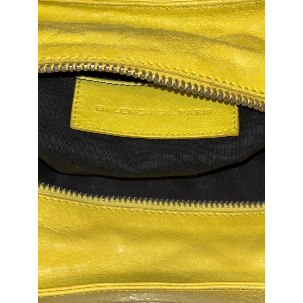 Balenciaga Yellow Floral Print Satin Giant 21 Velo Bag - Picture 15 of 16